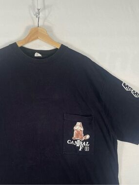 Vintage 1991 WAVES Pocket T shirt Canibal IBF WOrld Balut Championships Sz XL